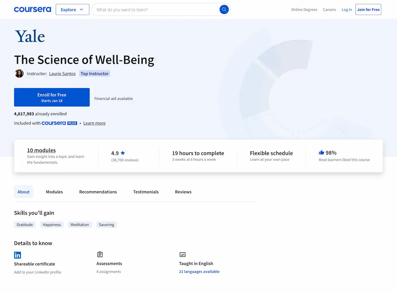 The Science of Well-Being
